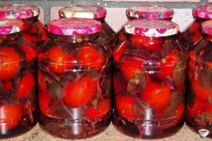 Рецепт: помидоры с базиликом на зиму Помидоры с базиликом и чесноком на зиму